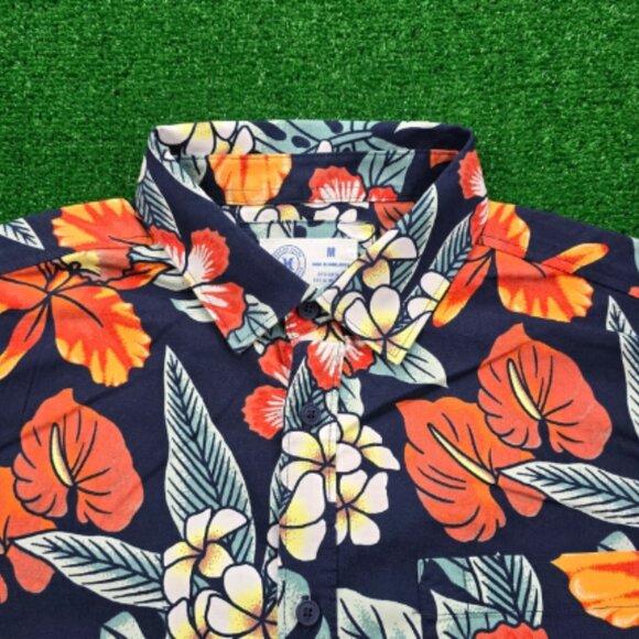 Hurley Shirt Mens Medium Floral Tropical Print Stretch Fit Summer Beach Casual - Picture 2 of 3